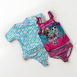 Swimsuit Girls Size 4/5 Bundle Set of 2 LOL Dolls & Daisies Two Piece Swimsuits